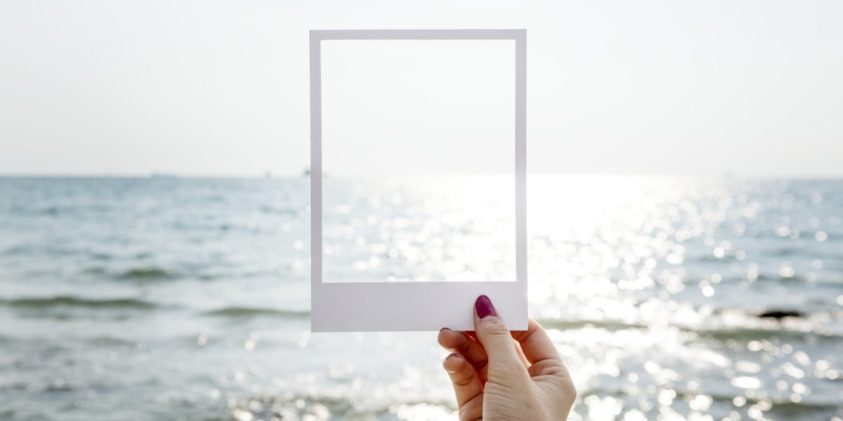 Framing a photograph of the ocean