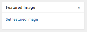 WordPress Featured Image Box