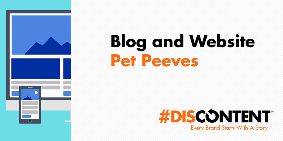Blog and Website Pet Peeves